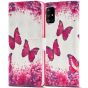 Flipcase für Samsung Galaxy A51 Handytasche mit rosa Schmetterling Motiv