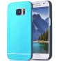 Samsung Galaxy S8+ Hülle mit Rückseite aus Aluminium - Hellblau