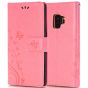 Flipcase für Samsung Galaxy S9 mit Schmetterling / Blumen Motiv in Rosa | Ohne Versandkosten