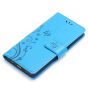 Handytasche für Galaxy S9 mit Blumen Motiv - Blau