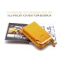 Handy Umhängetasche Damen Handytasche Mini Bag mit verstellbaren Schultergurt und Kartenfächern - Gelb
