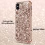 Glitzer Hülle für iPhone XS - Roségold