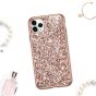 Glitzer Handyhülle für iPhone 11 Pro Max - Roségold