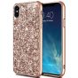 Glitzer Hülle für iPhone XS Glitter Case Roségold