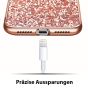 Glitzer Hülle für iPhone XS - Roségold