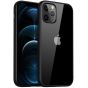 Transparente kristallklare Hülle für iPhone 12 Pro Case mit weichem schwarzen Rahmen