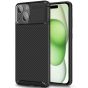 Handyhülle für Apple iPhone 15 Carbon Case Schwarz