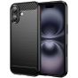 Handyhülle für iPhone 16 Case im Carbon Design Schwarz
