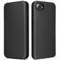 Handytasche für iPhone 16e Hülle Flipcase Carbon Schwarz