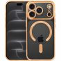 Transparente MagSafe Hülle für iPhone 18 Pro Max Case mit silbernen Designelementen
