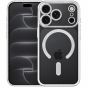 Transparente MagSafe Hülle für iPhone 18 Pro Max Case mit silbernen Designelementen