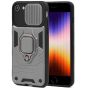 Handyhülle für iPhone SE 2022 Case mit Kameraschutz / Kameraabdeckung / Kamera Slider Silber