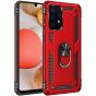 Handyhülle für Samsung Galaxy A42 Case Rot mit 360° Ringhalter