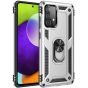 Handyhülle für Samsung Galaxy A52 Case Silber mit 360° Ringhalter