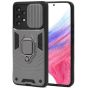 Handyhülle für Samsung Galaxy A53 Armor Case mit Kameraschutz / Kameraabdeckung / Kamera Slider Silber