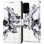 Handyhülle für Samsung Galaxy A53 Flipcase mit Totenkopf Motiv