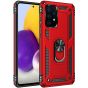 Handyhülle für Samsung Galaxy A72 Case Rot mit 360° Ringhalter