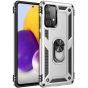 Handyhülle für Samsung Galaxy A72 Case Silber mit 360° Ringhalter