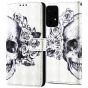 Flipcase für Samsung Galaxy A42 Handytasche mit Totenkopf Motiv