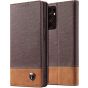 Handytasche für Samsung Galaxy S25 Ultra Hülle Flipcase Braun
