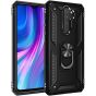 Handyhülle für Xiaomi Redmi Note 9 Pro mit Magnethalterung sowie einen 360° Ringhalter Schwarz