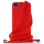 Hülle mit Band / Handykette für iPhone SE 2020 Candy Rot / Corall