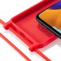 Handyhülle mit Band für Samsung Galaxy A21s - Rot