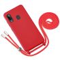Handyhülle mit Band für Samsung Galaxy A40 Case zum Umhängen Rot