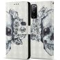 Handyhülle für Samsung Galaxy S20 Fan Edition Flipcase mit Totenkopf Motiv