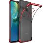 Silikon Hülle für Huawei Mate 20 in Transparent mit rotem Rahmen | Versandkostenfrei