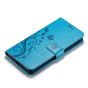Handytasche für Huawei P30 Pro mit Blumen Motiv - Blau