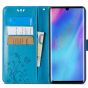 Handytasche für Huawei P30 Pro mit Blumen Motiv - Blau