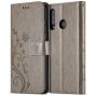 Tasche für Huawei P30 Lite New Edition mit Schmetterling Motiv in Grau | Ohne Versandkosten | handyhuellen-24.de