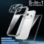 5-in-1 Hülle für iPhone 17 Pro Max Transparent, Schutzgläser & Kameraschutz