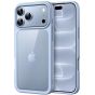Handyhülle für iPhone 18 Pro Max Case Transparent mit hellblauen Rahmen