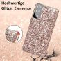 Glitzer Handyhülle für Galaxy S21 Plus - Roségold