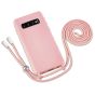 Handyhülle mit Band / Kette zum Umhängen für Samsung Galaxy S10 Plus Case Rosa