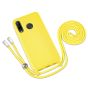 Gelbe Handyhülle mit Band / Kette zum Umhängen für Huawei P30 Lite