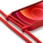 Hülle mit Band für iPhone 12 Pro Max - Rot