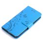Tasche für iPhone 7 mit Blumen Motiv - Blau