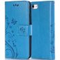 iPhone 7 Hülle mit Blumen Schmetterling Motiv in Blau