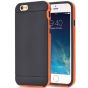 iPhone 7 Silikonhülle slim Case Schwarz mit orangen Rahmen