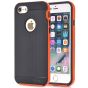 Silikon Hülle für iPhone 8 in Schwarz / Orange | handyhuellen-24
