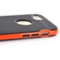 Silikon Handyhülle für iPhone 8 - Schwarz / Orange 