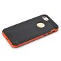 Silikon Handyhülle für iPhone 8 - Schwarz / Orange 