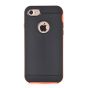 Silikon Handyhülle für iPhone 8 - Schwarz / Orange 