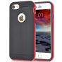 Silikon Hülle für iPhone 8 in Schwarz / Rot | handyhuellen-24