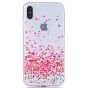 Silikon Case für iPhone X - Rosa Herzen