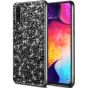 Glitzer Handyhülle für Samsung Galaxy A50 Case Anthrazit