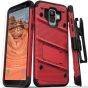 360° Hülle für Samsung Galaxy A6 inkl. Panzerglasfolie - Rot | handyhuellen-24.de